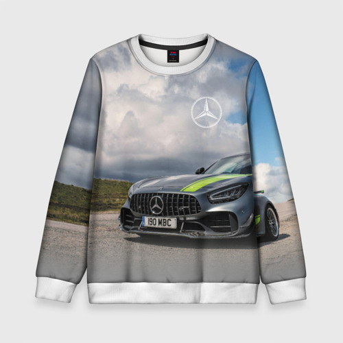 Детский свитшот 3D Mercedes V8 Biturbo Racing Team AMG, цвет 3D печать