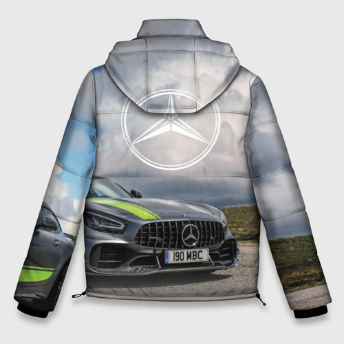 Мужская зимняя куртка 3D Mercedes V8 Biturbo Racing Team AMG, цвет красный - фото 2