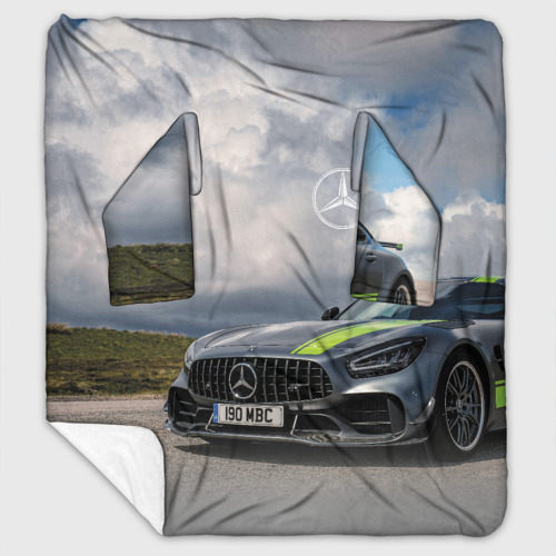 Плед с рукавами с принтом Mercedes V8 Biturbo Racing Team AMG, вид спереди #2