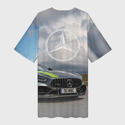 Платье-футболка 3D Mercedes V8 Biturbo Racing Team AMG, цвет 3D печать - фото 2