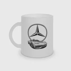 Кружка матовая стеклянная Mercedes - команда победителей!