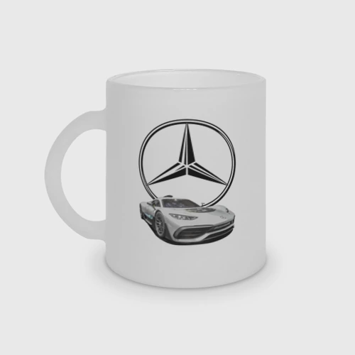 Кружка матовая стеклянная Mercedes - команда победителей!