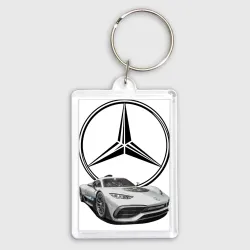 Брелок прямоугольный 35*50 Mercedes - команда победителей!