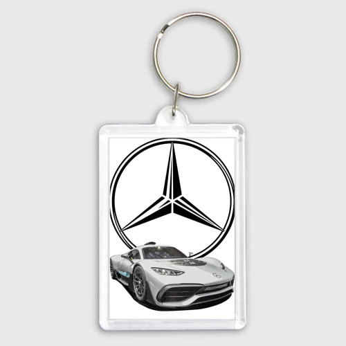 Брелок прямоугольный 35*50 Mercedes - команда победителей!