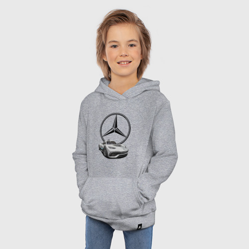 Детская толстовка хлопок Mercedes - команда победителей!, цвет меланж - фото 5