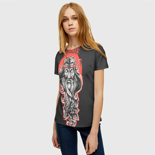 Женская футболка 3D Сварог. Славянский, цвет 3D печать - фото 3