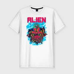 Мужская футболка хлопок Slim Злой инопланетянин