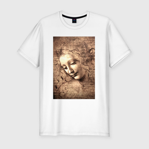 Мужская футболка хлопок Slim Леонардо да Винчи "Ла Скапильята" около 1506-1508, цвет белый
