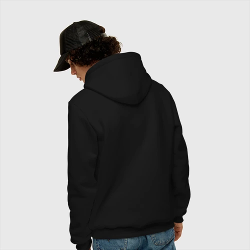 Мужская толстовка хлопок с принтом Добро всегда побеждает, вид сзади #2