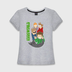 Женская футболка хлопок Slim Ребята Eddsworld