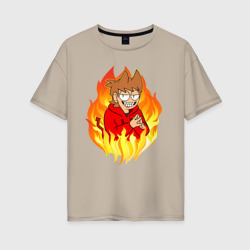 Женская футболка хлопок Oversize Tord Eddsworld