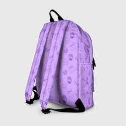 Рюкзак с принтом Pattern Eddsworld для любого человека, вид сзади №1. Цвет основы: белый
