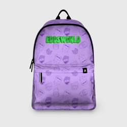 Рюкзак с принтом Pattern Eddsworld для любого человека, вид спереди №3. Цвет основы: белый