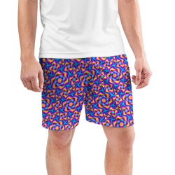 Мужские шорты спортивные Красочный фон с цветами - фото 2