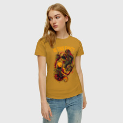 Женская футболка хлопок Инопланетянин и космонавт - фото 2