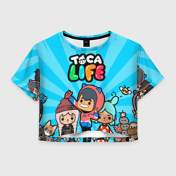 Женская футболка Crop-top 3D Тока бока Герои игры Toca Boca hero