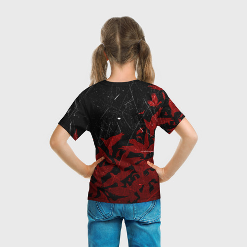 Детская футболка 3D Берсерк клеймо лого стая ворон, red crow, цвет 3D печать - фото 6