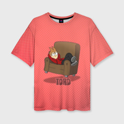 Женская футболка oversize 3D Торд на чиле