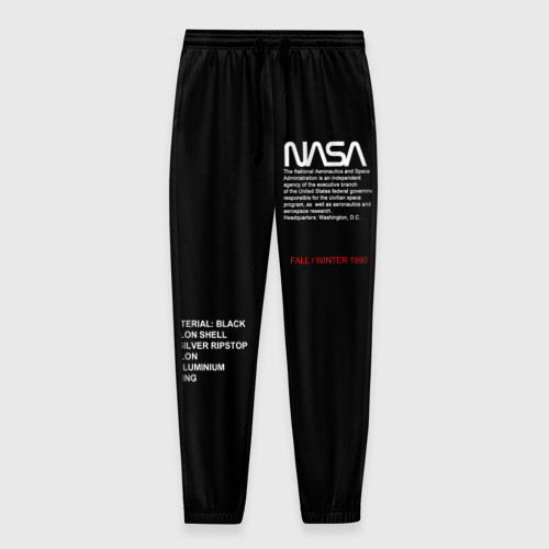 Мужские брюки 3D NASA black uniform space НАСА чёрная форма, цвет 3D печать