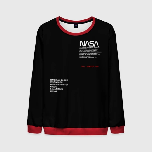 Мужской свитшот 3D NASA fall winter 1990