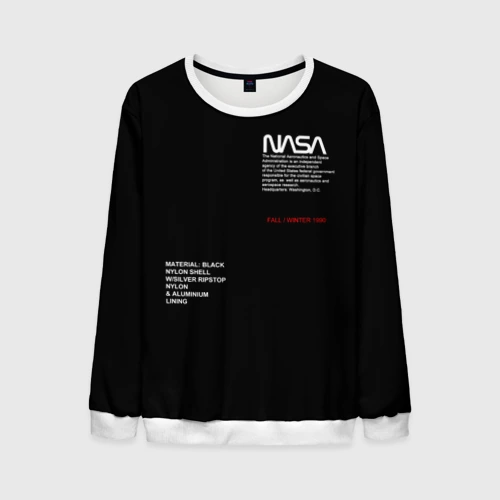 Мужской свитшот 3D NASA fall winter 1990