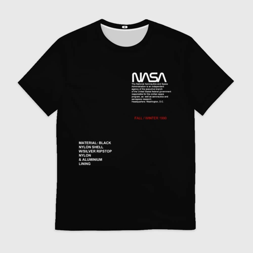 Мужская футболка 3D NASA fall winter 1990