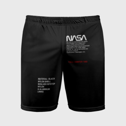 Мужские шорты спортивные NASA black uniform space НАСА чёрная форма