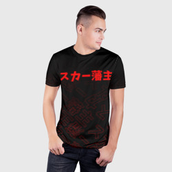 Мужская футболка 3D Slim Scarlxrd red Japan style - фото 2