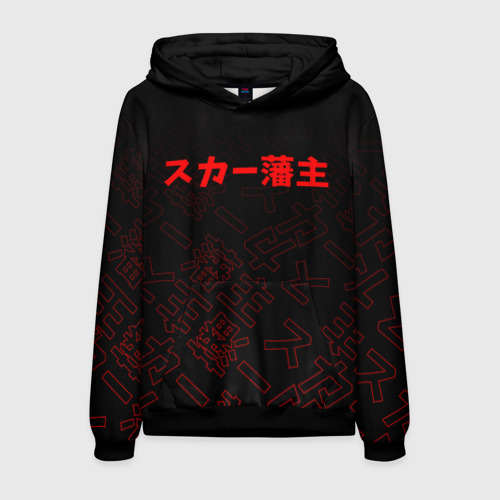 Мужская толстовка 3D Scarlxrd red Japan style, цвет черный