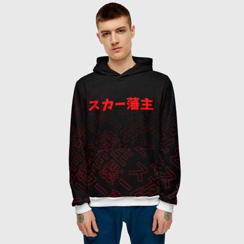 Мужская толстовка 3D Scarlxrd red Japan style - фото 3