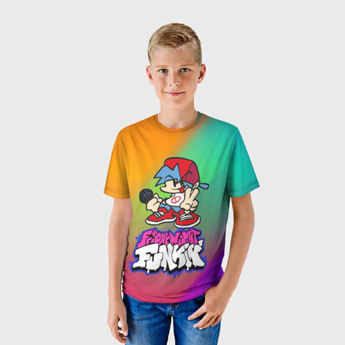 Детская футболка 3D Boyfriend Friday night Funkin, цвет 3D печать - фото 3