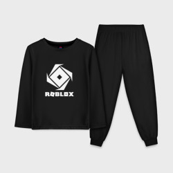 Детская пижама с лонгсливом хлопок Roblox white logo
