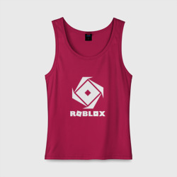 Женская майка хлопок Roblox white logo