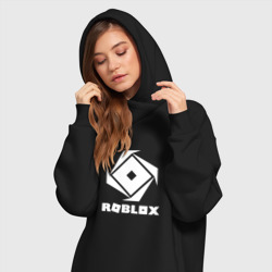 Платье-худи хлопок Roblox white logo - фото 2