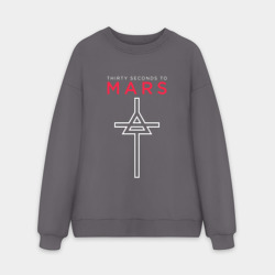 Мужской свитшот oversize без начеса хлопок 30 Seconds To Mars, logo