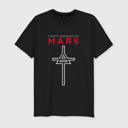 Мужская футболка хлопок Slim 30 Seconds To Mars, logo