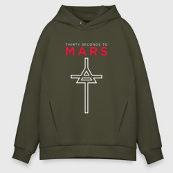 Мужское худи Oversize хлопок 30 Seconds To Mars, logo