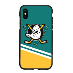 Чехол для iPhone XS Max матовый Анахайм Дакс, NHL