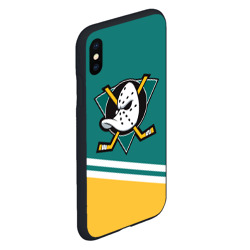Чехол для iPhone XS Max матовый Анахайм Дакс, NHL - фото 2