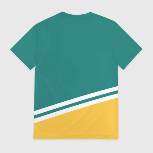 Мужская футболка 3D с принтом Анахайм Дакс, NHL, вид сзади #1