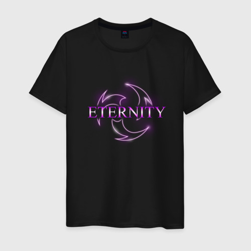 Мужская футболка хлопок с принтом Eternity electro, вид спереди #2