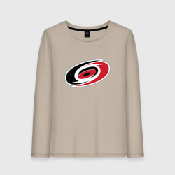 Женский лонгслив хлопок Каролина Харрикейнз, Carolina Hurricanes логотип