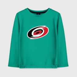 Детский лонгслив хлопок Каролина Харрикейнз, Carolina Hurricanes логотип