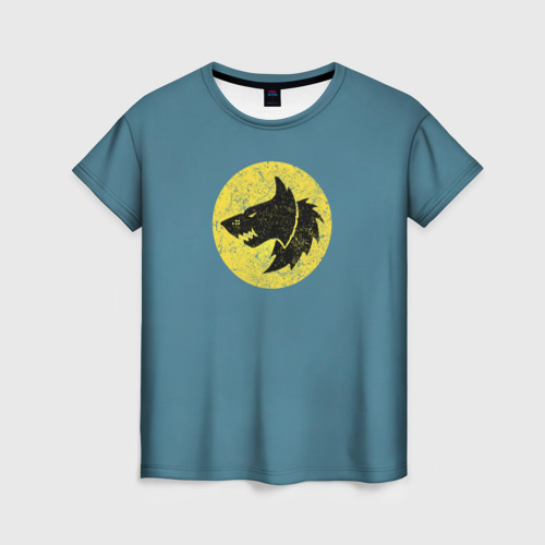 Женская футболка 3D с принтом Космические Волки (цвет легиона 6), вид спереди #2