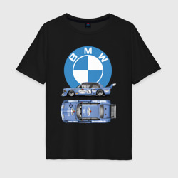 Мужская футболка хлопок Oversize BMW Motorsport Retro, Germany