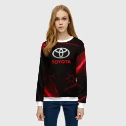Женский свитшот 3D [Toyota] Неоновые соты - фото 2