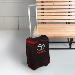 Чехол для чемодана 3D [Toyota] Неоновые соты - фото 2