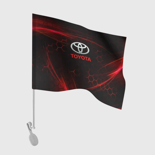 Флаг для автомобиля [Toyota] Неоновые соты