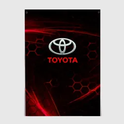 Постер [Toyota] Неоновые соты