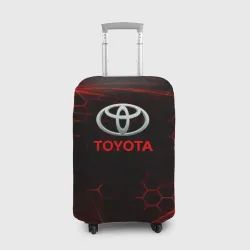 Чехол для чемодана 3D [Toyota] Неоновые соты